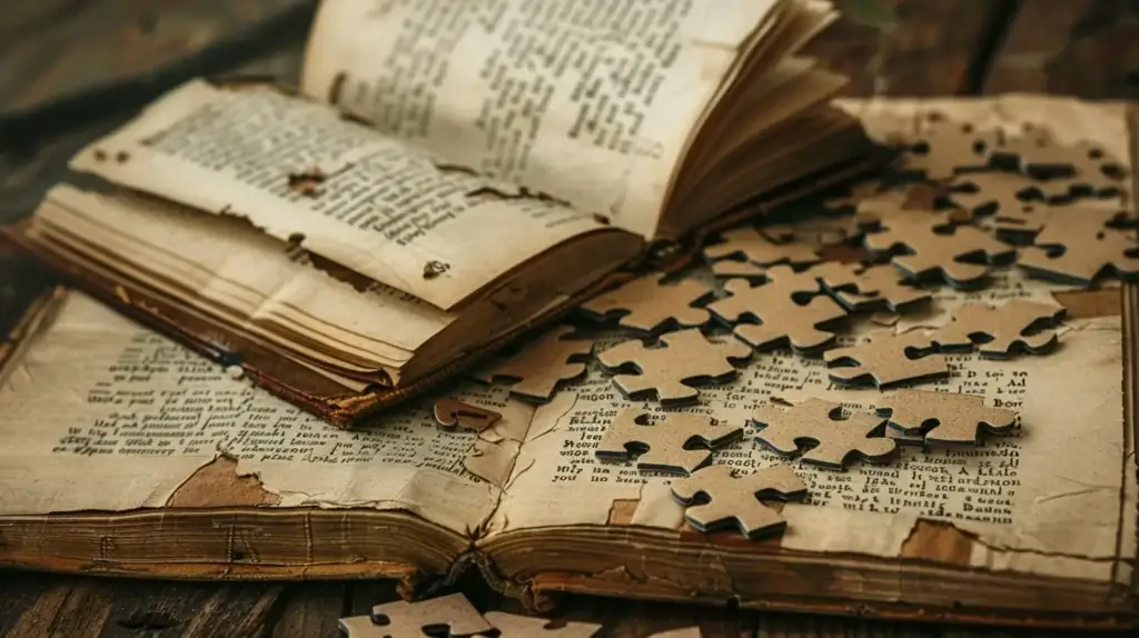 Buch schreiben Puzzlespiel