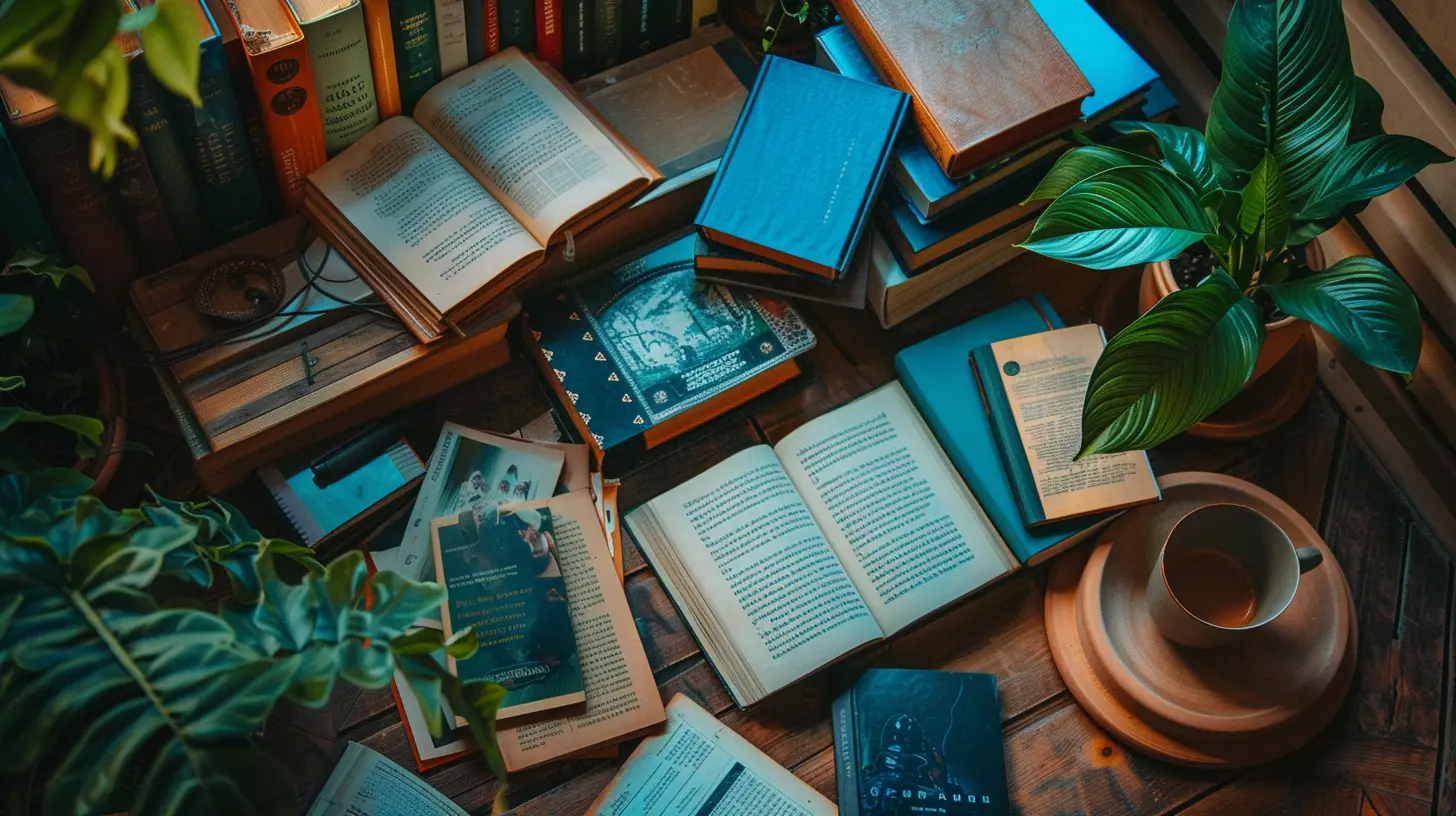 Bücher auf einem E-Reader