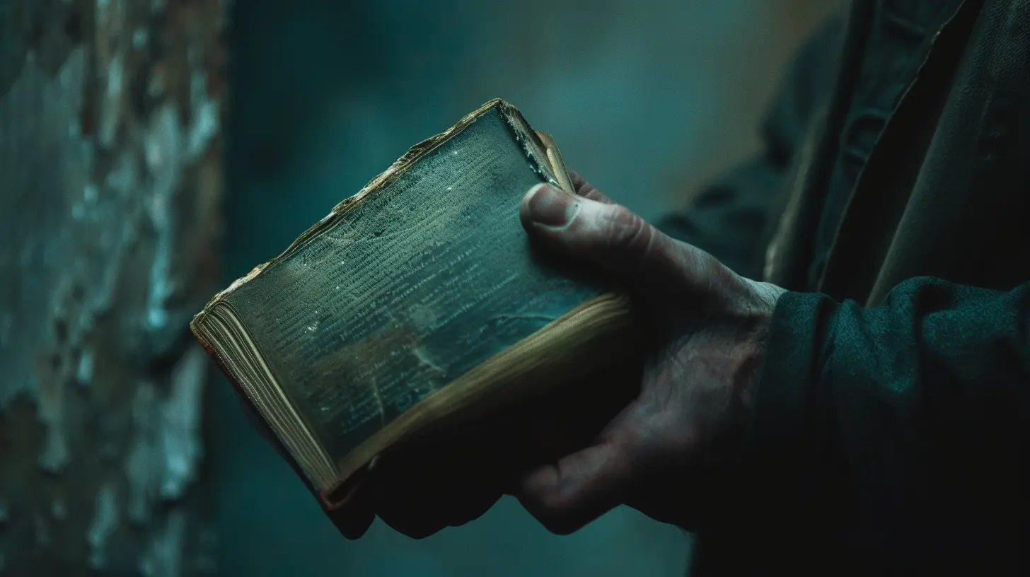 Hand mit Buch